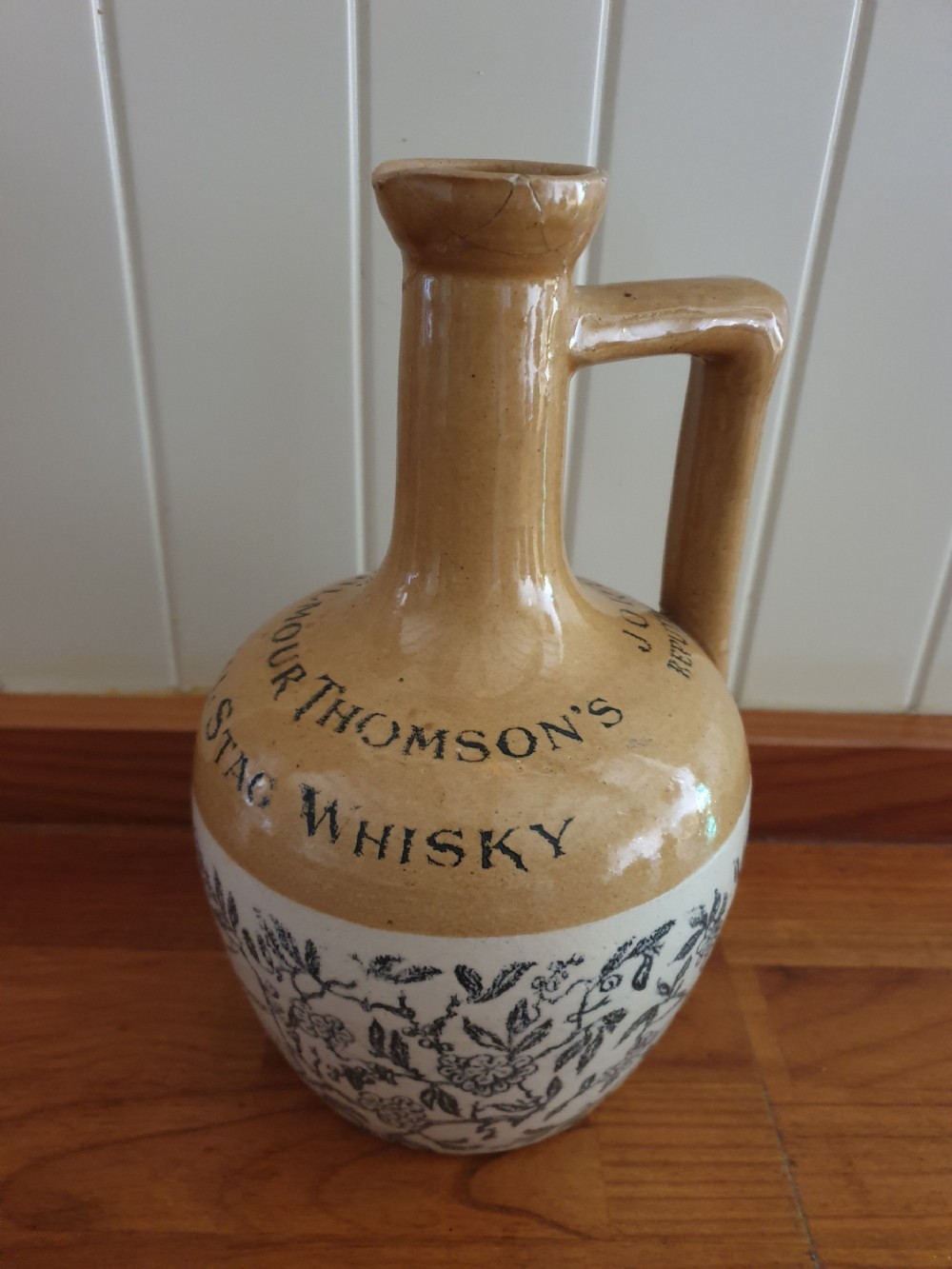 a rare 19thc scottish whisky stoneware jug royal stag whisky