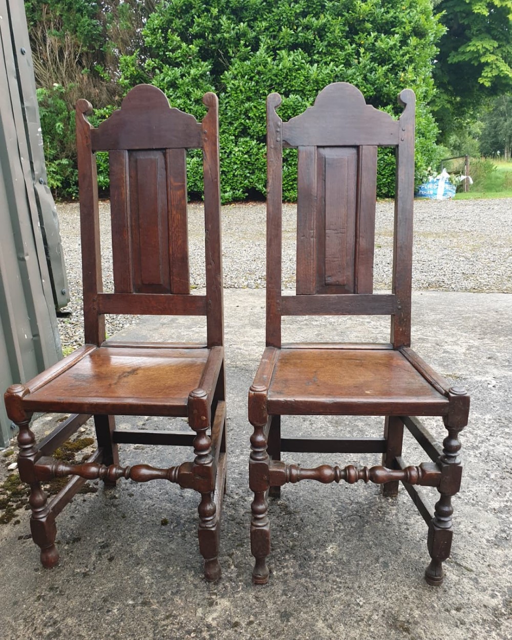 good pair of 17thcearly 18thc oak side chairs