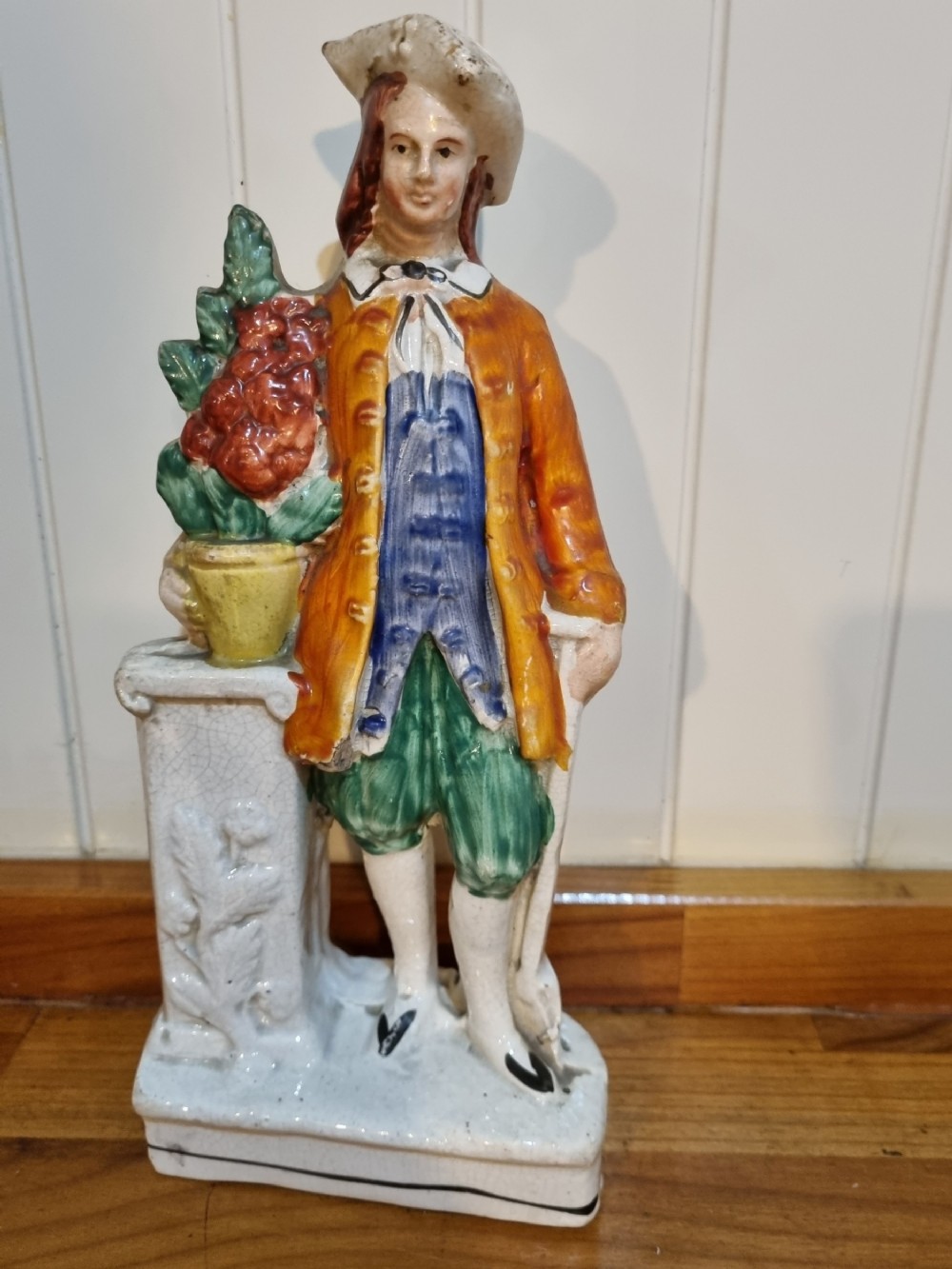 19thc staffordshire figure of the gardener