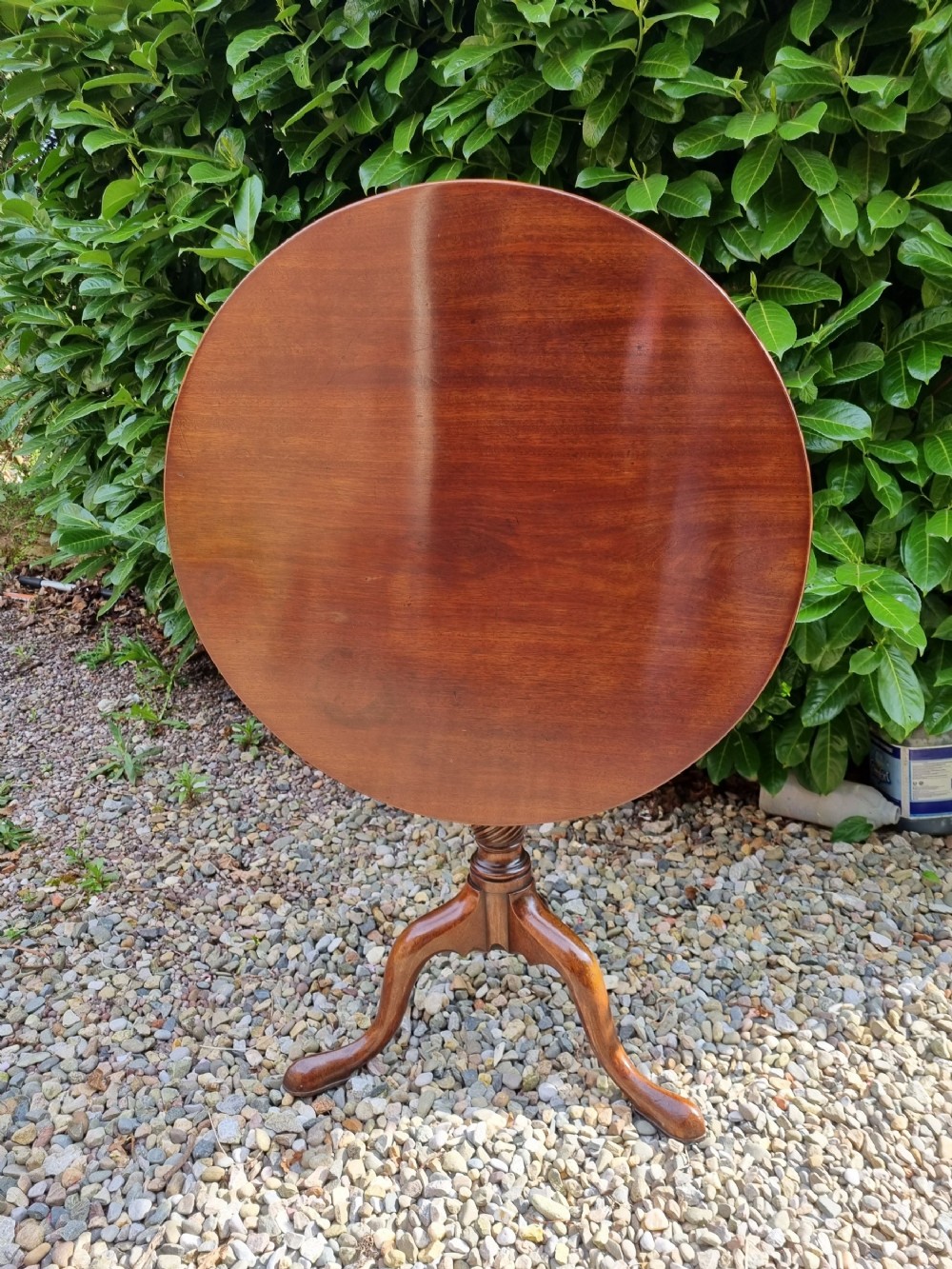 a georgian mahogany tripod table with a one piece top