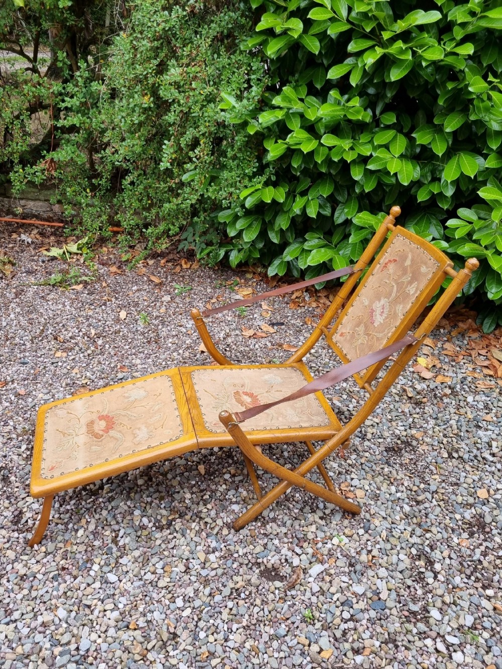 antique 19thc garden conservatory folding sedan chair