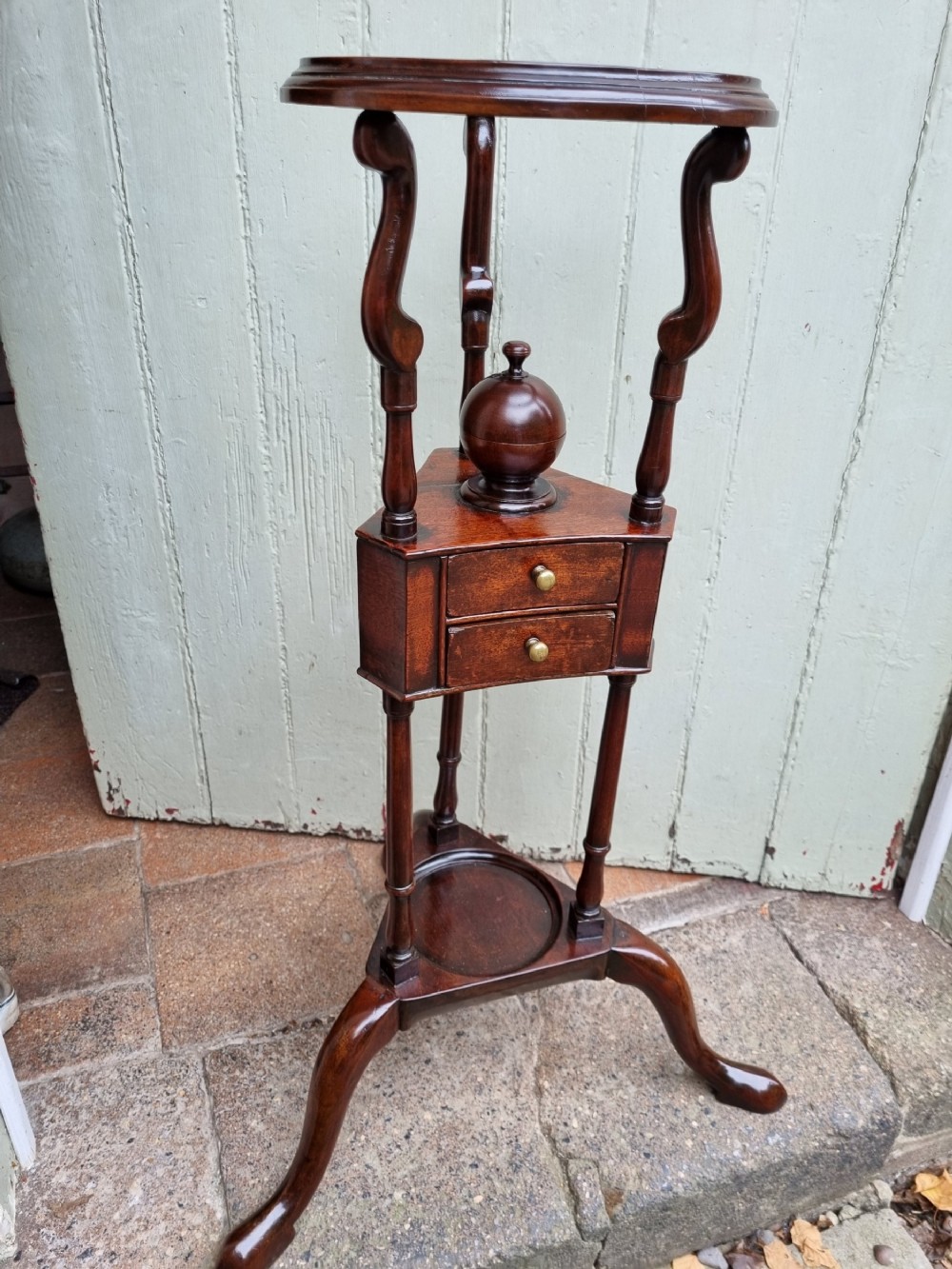 a good mahogany early georgian wig stand bedroom stand complete