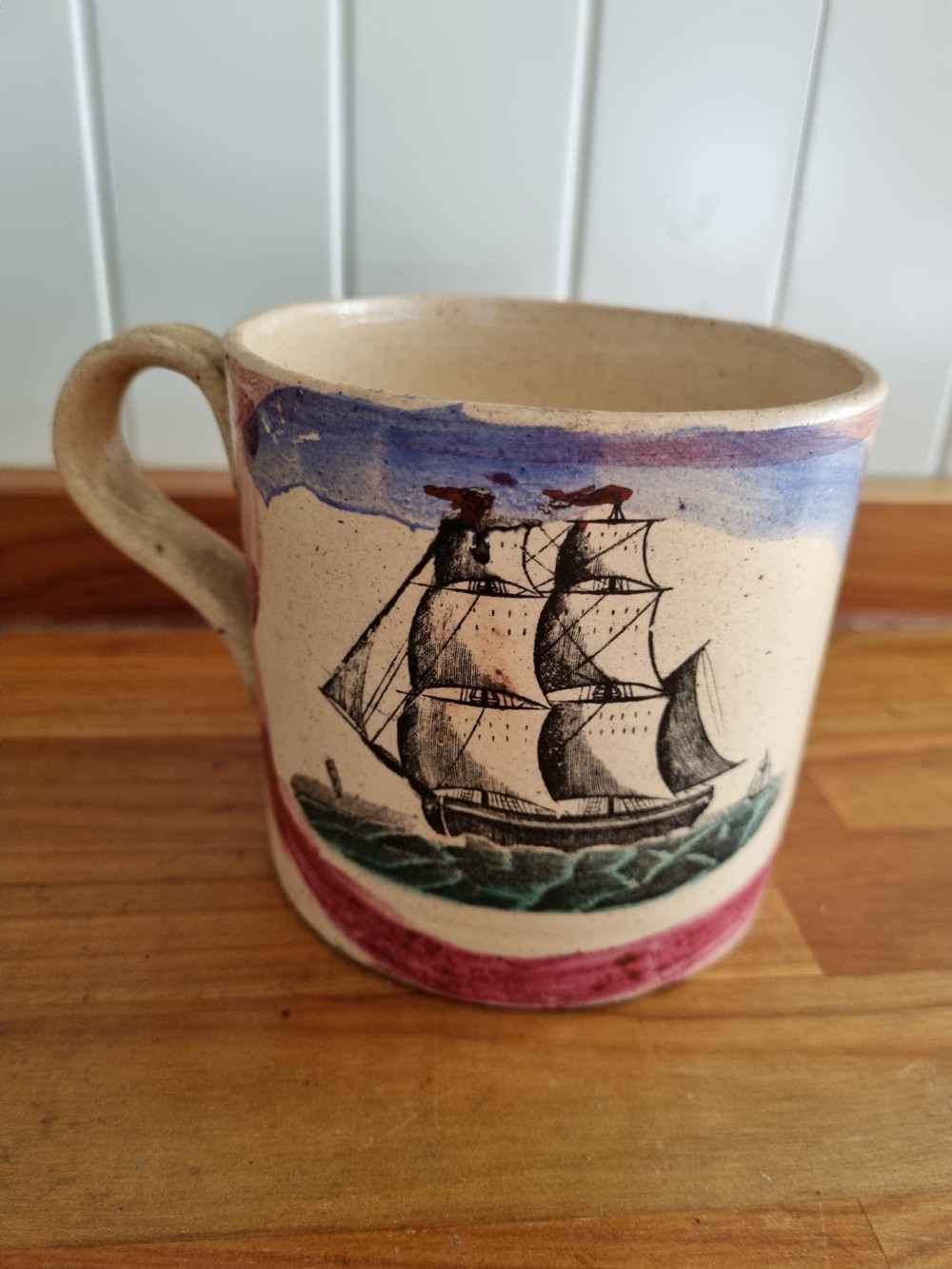 a good rare early sunderland lustre pottery mug