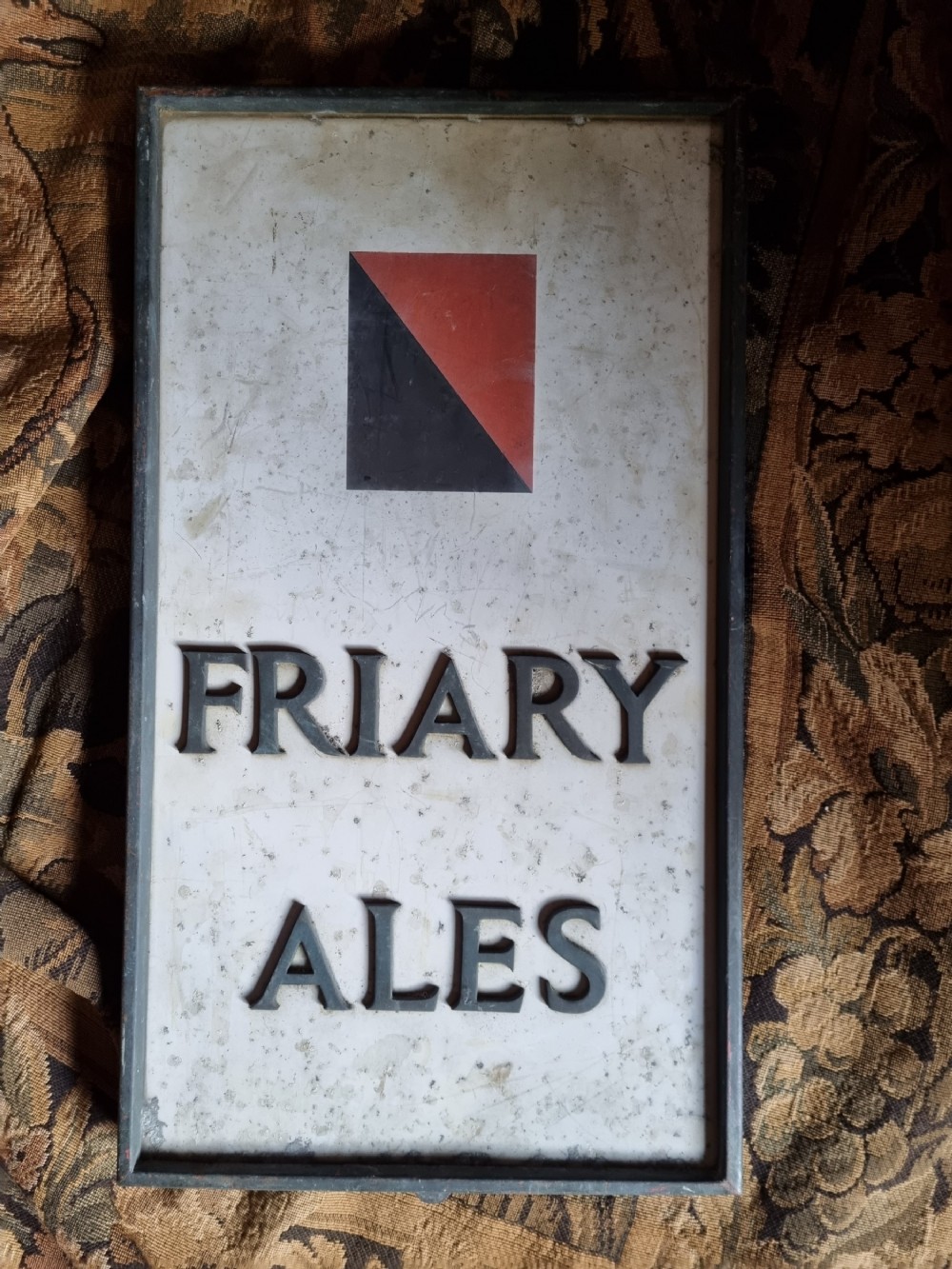 a good enamel advertising beer panel for friory ales