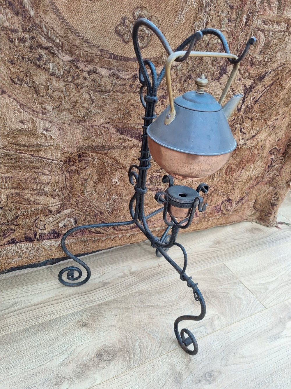 arts and crafts benham and froud copper kettle on stand