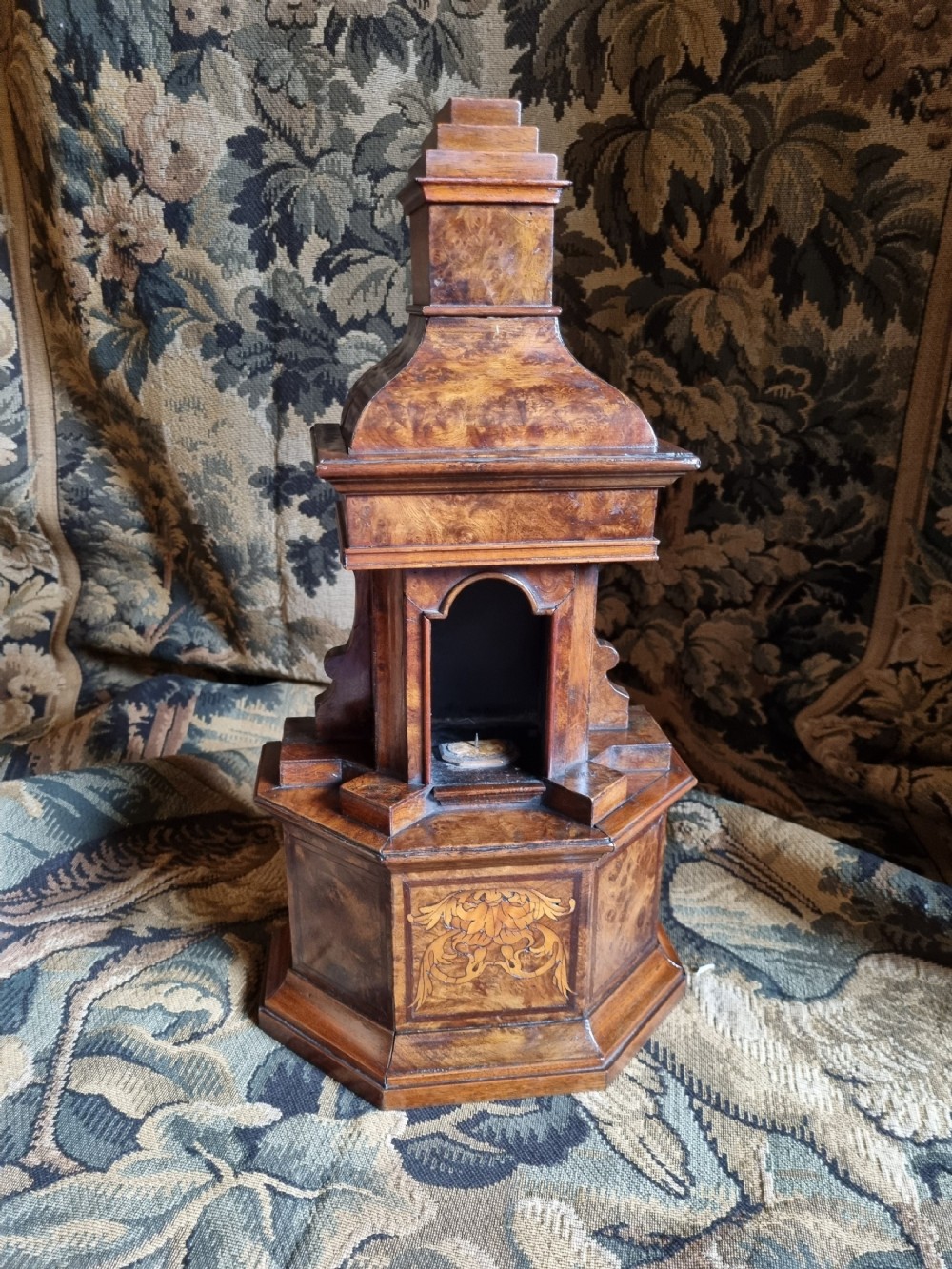late 17thce18thc inlaid italian walnut relic holdertabernacle
