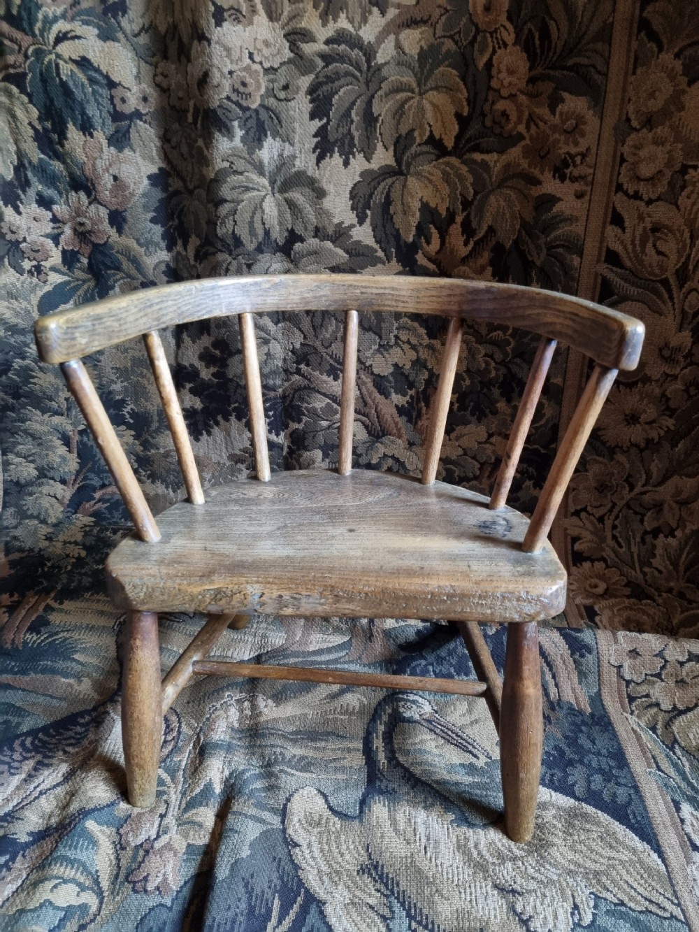 a super naive 19th c ash and elm childs chair
