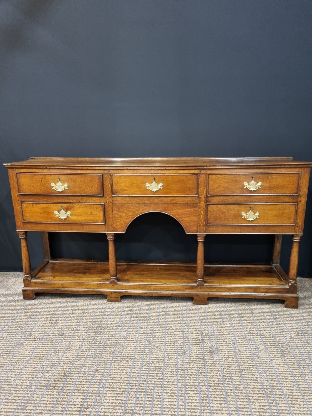 late 18thc oak 5 drawer south wales potboard dresser