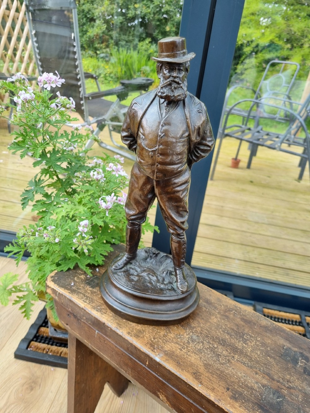 a bronze figure of the prince of walesfuture king signed and dated g wilson 1895