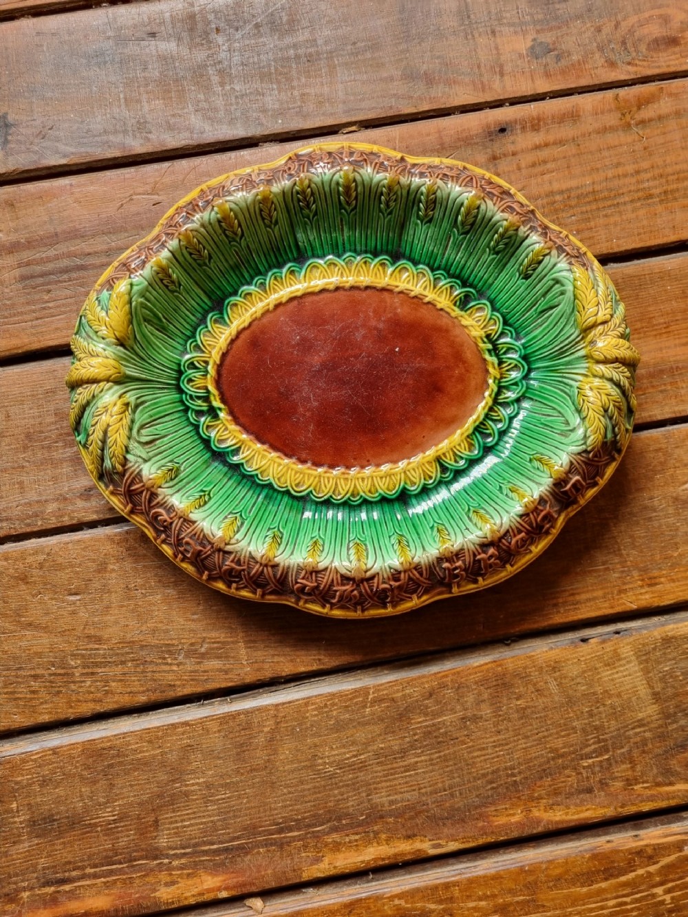 majolica 19thc bread plate c1870