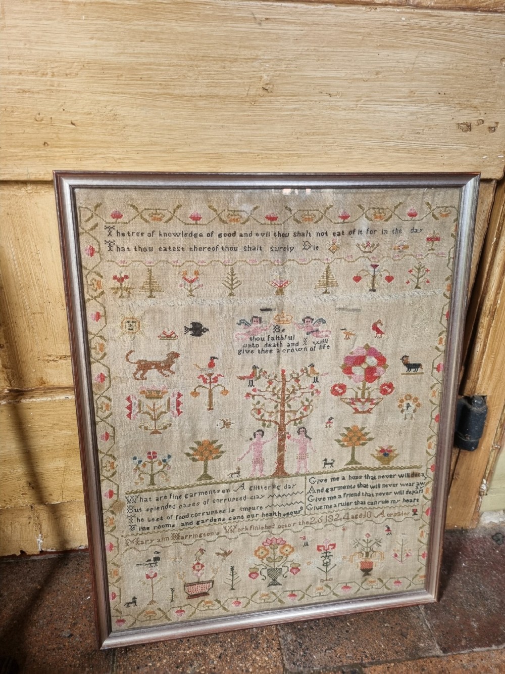 tree of life dated 1824 large sampler