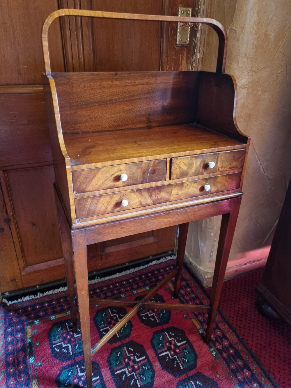 georgian mahogany cheveret 2 piece ladies desk