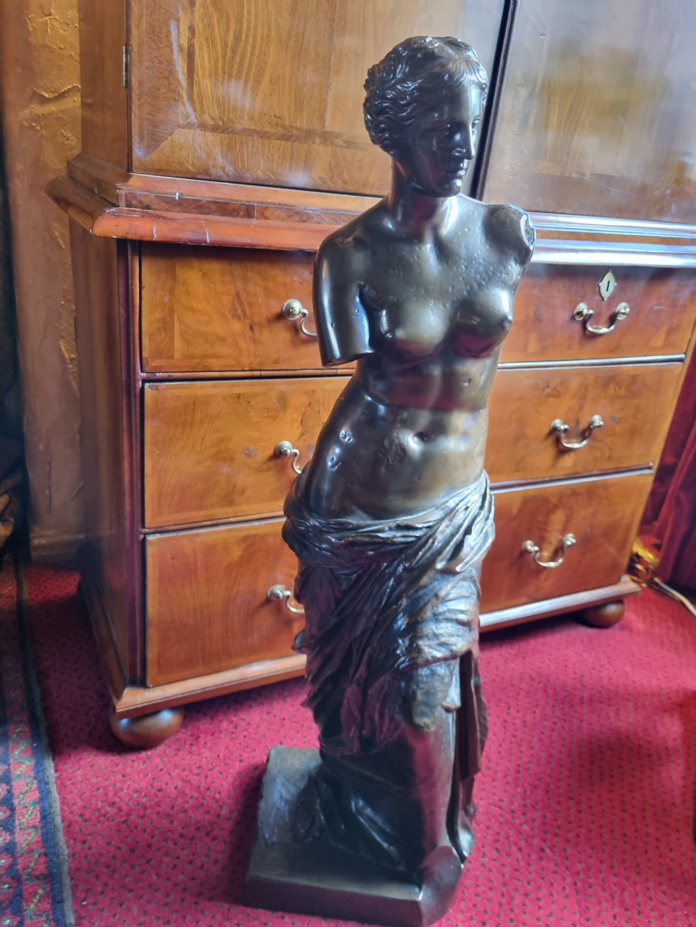 a wonderful 19thc venus de milo bronze 97cms h full foundry marks