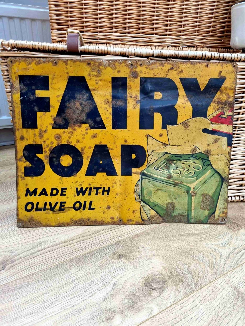 old enamel advertising fairy soap