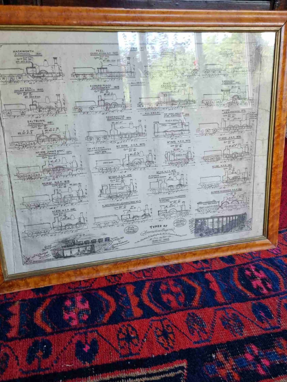 railway poster of 19thc steam engines