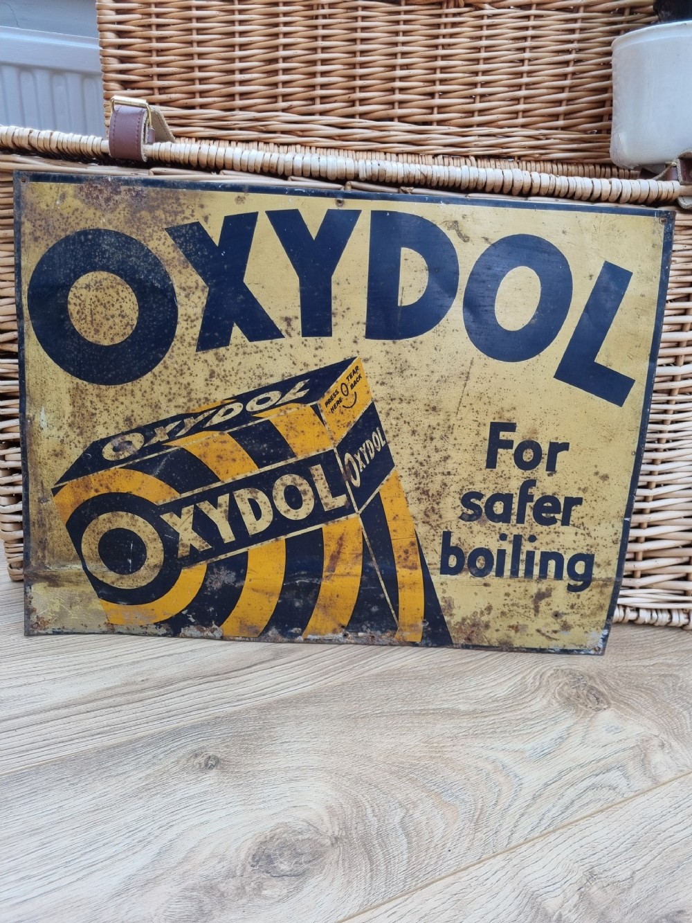 rare oxydol washing soda enamel advertising sign