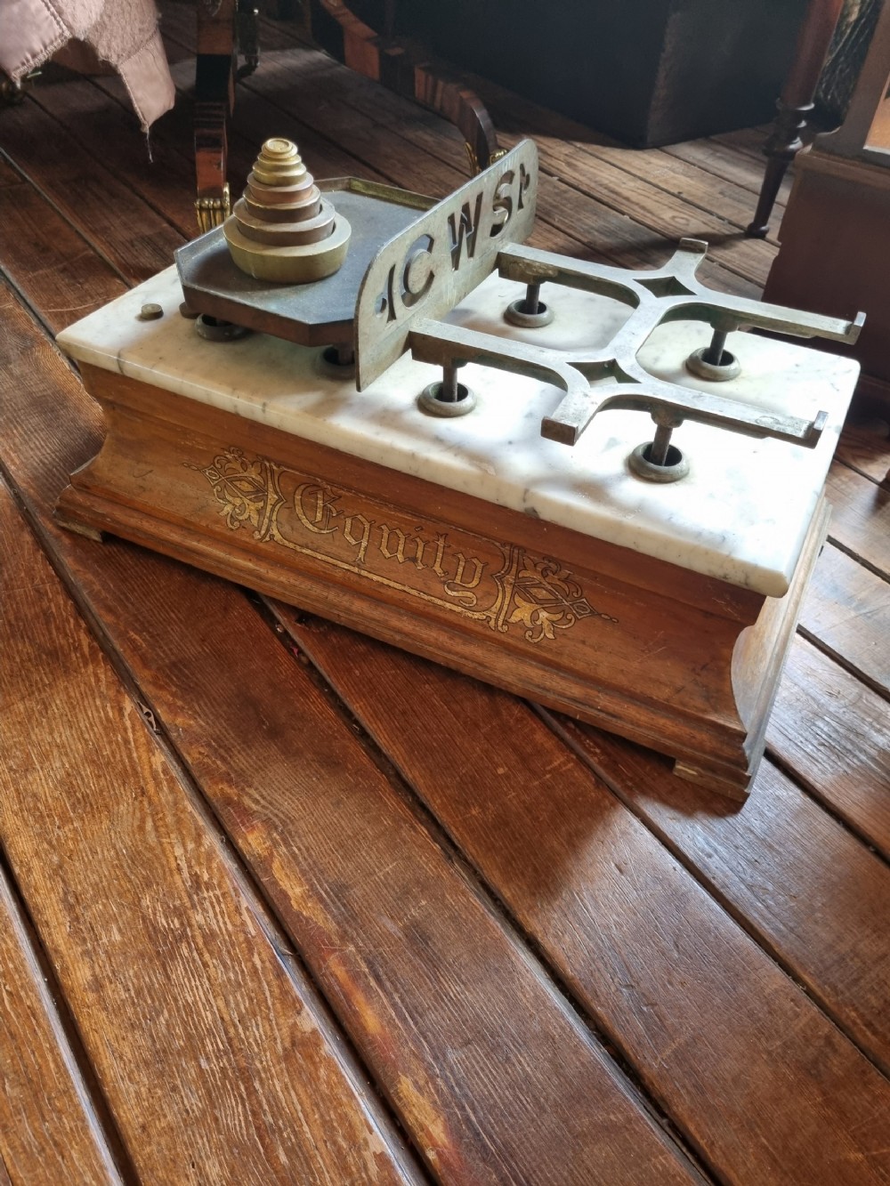 excellent set of grocers scales from a 19thc coop