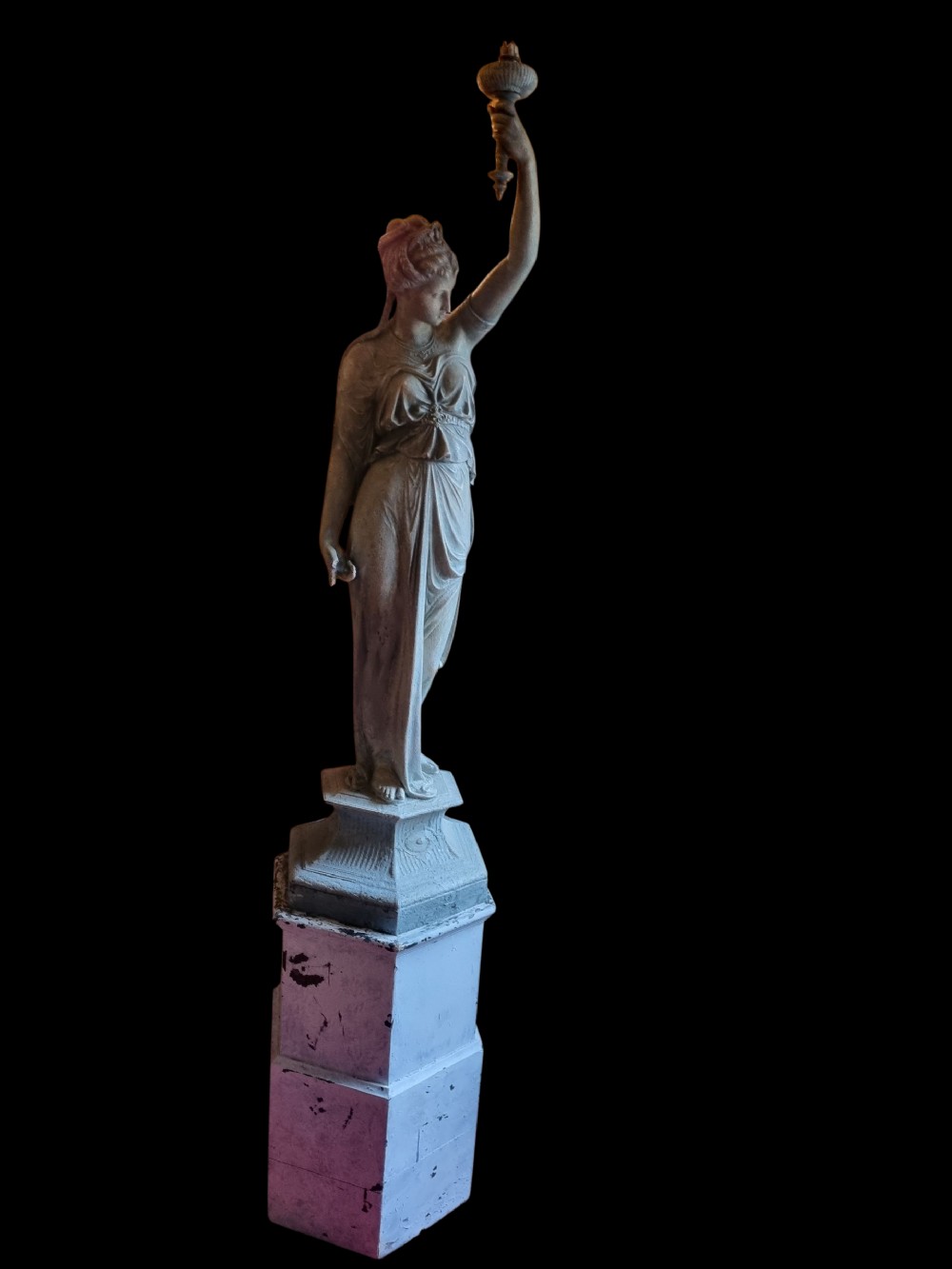 superb 19thc figure of venus holding a lamp