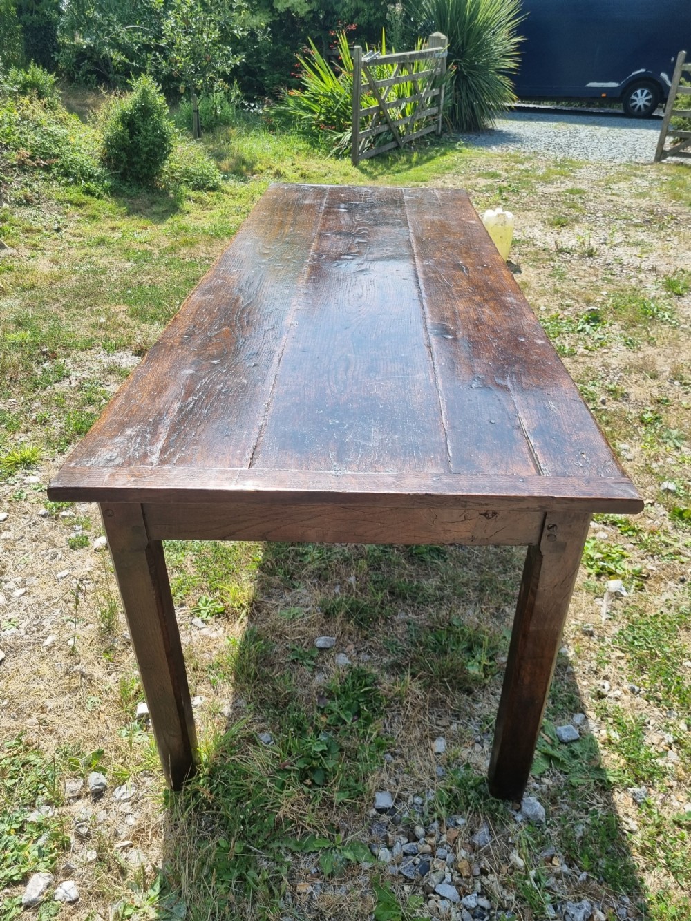 7ft 18thc welsh oak farm table