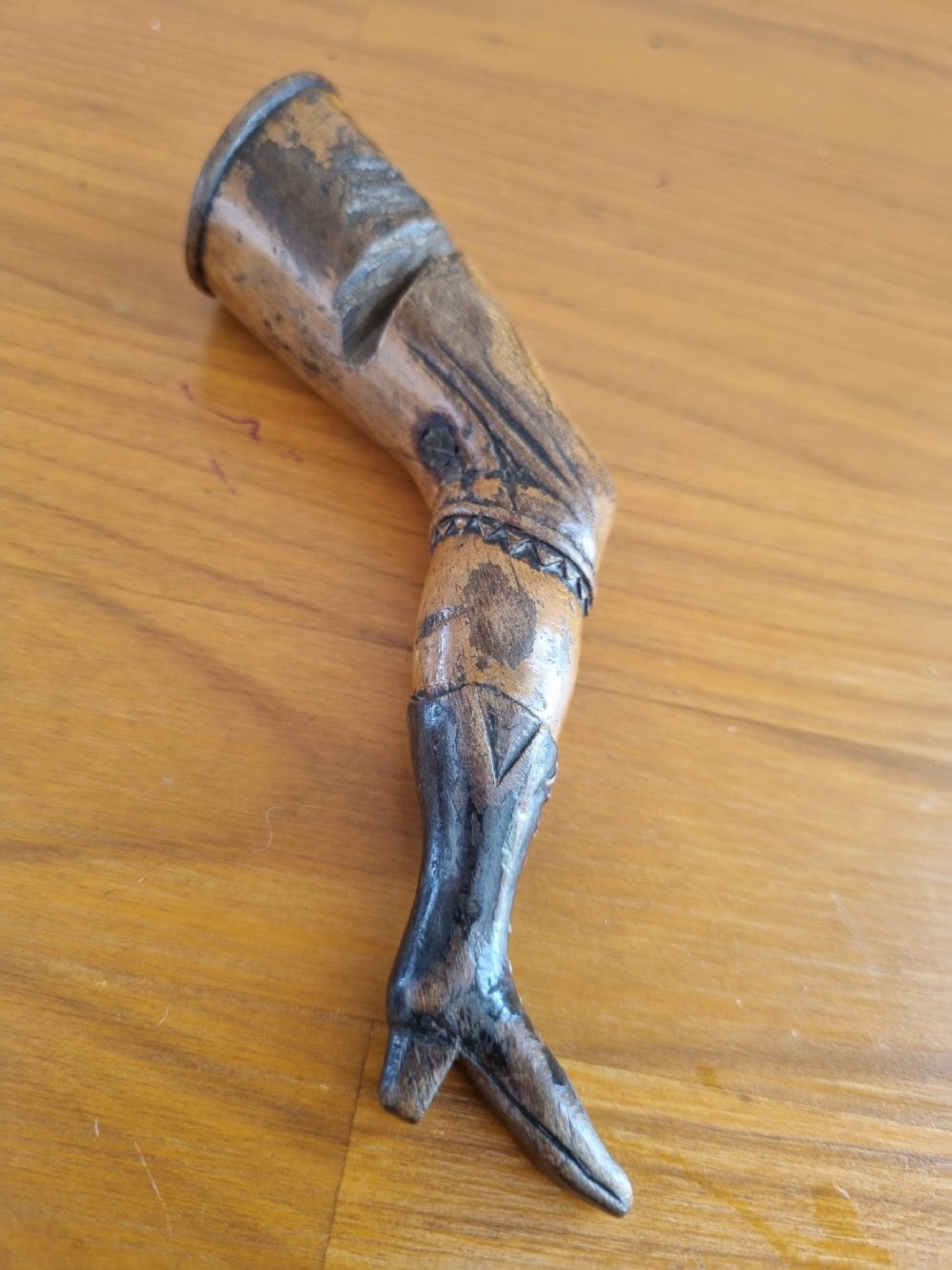 unusual 19thc boxwood knitting sheath c1860