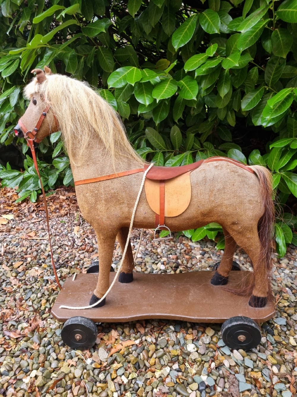 late 19thc childs pull along horse