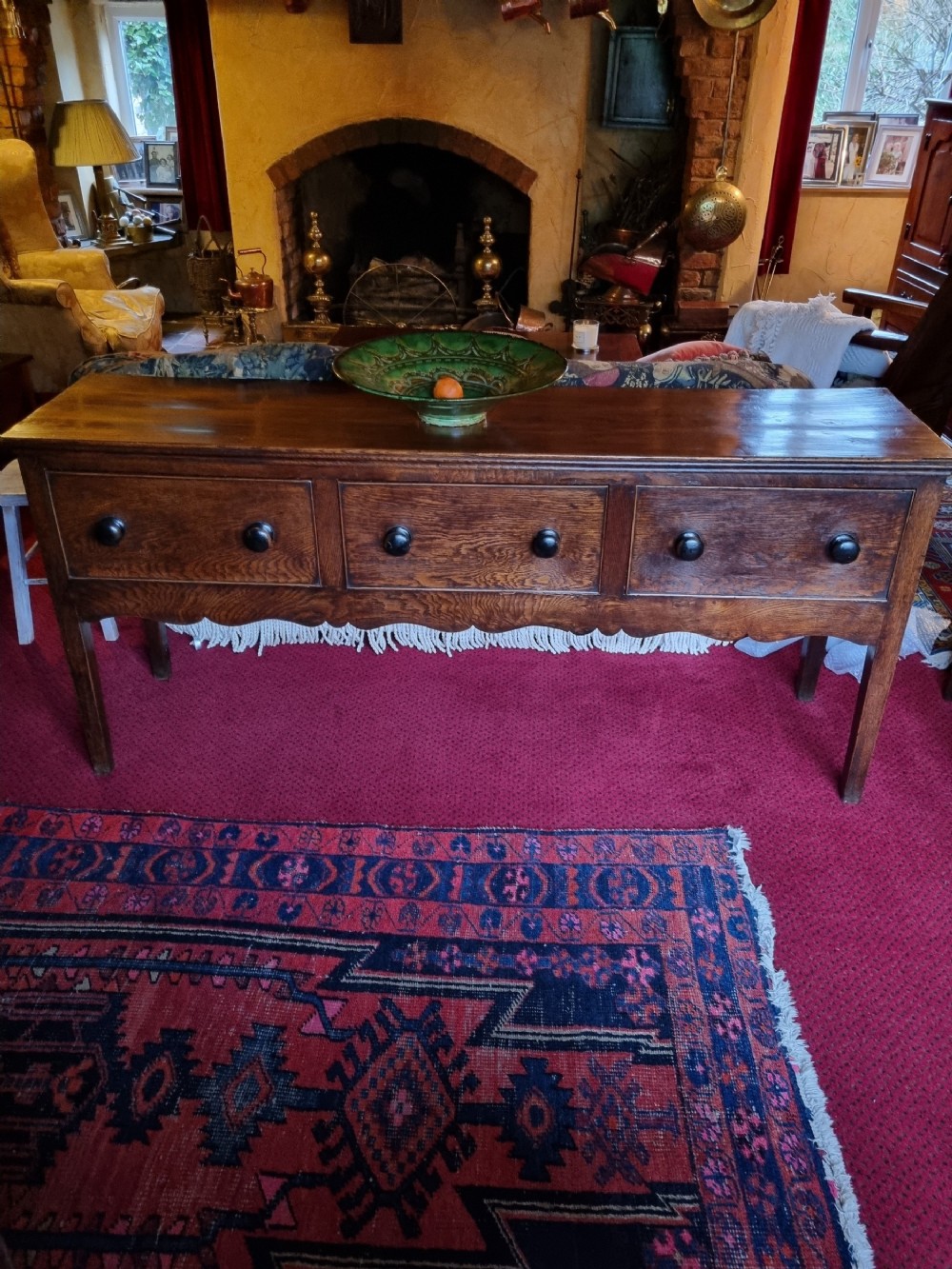 antique oak elm shropshire dresser base side server