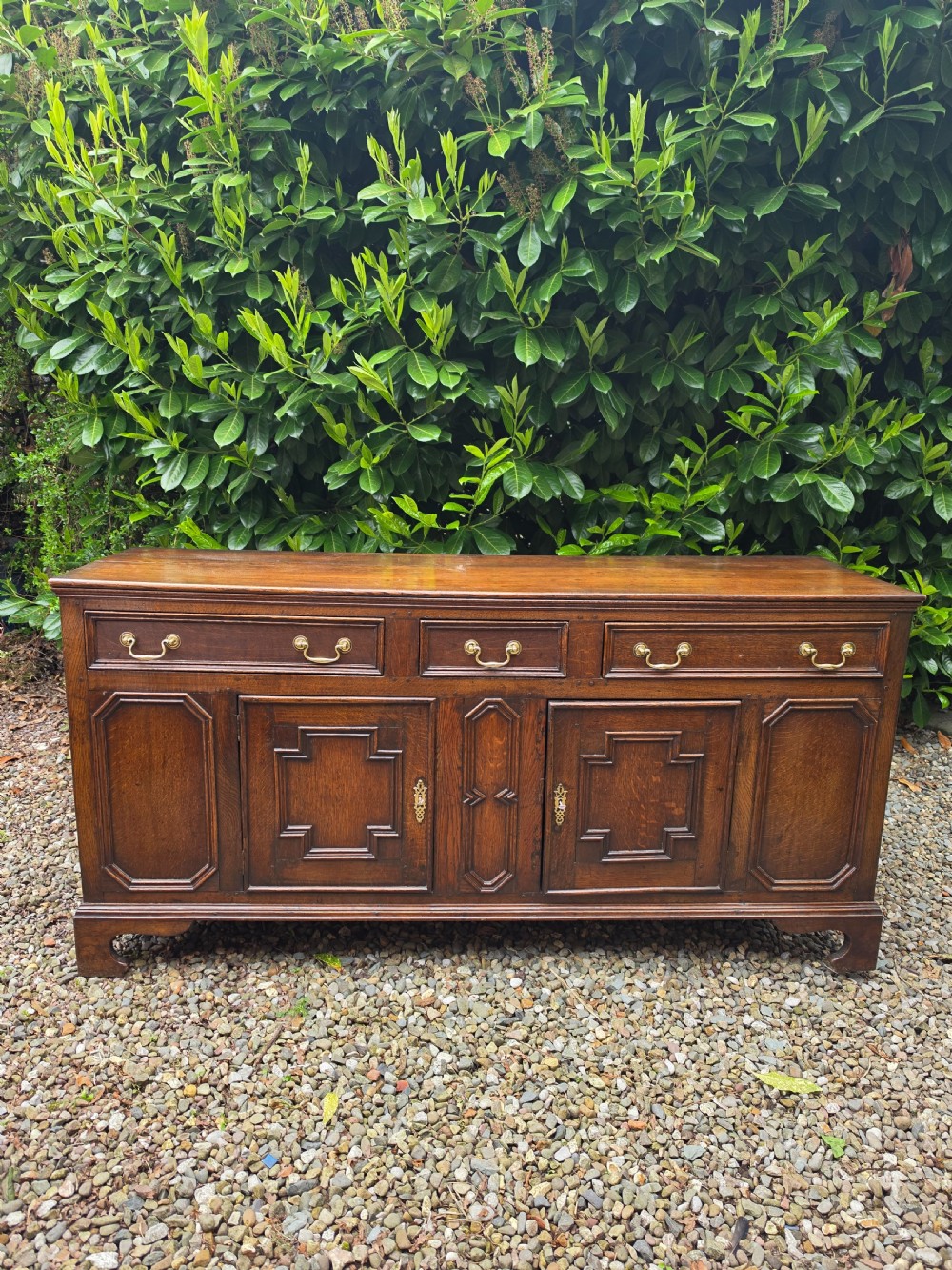 georgian oak moulded front cupboard dresser base