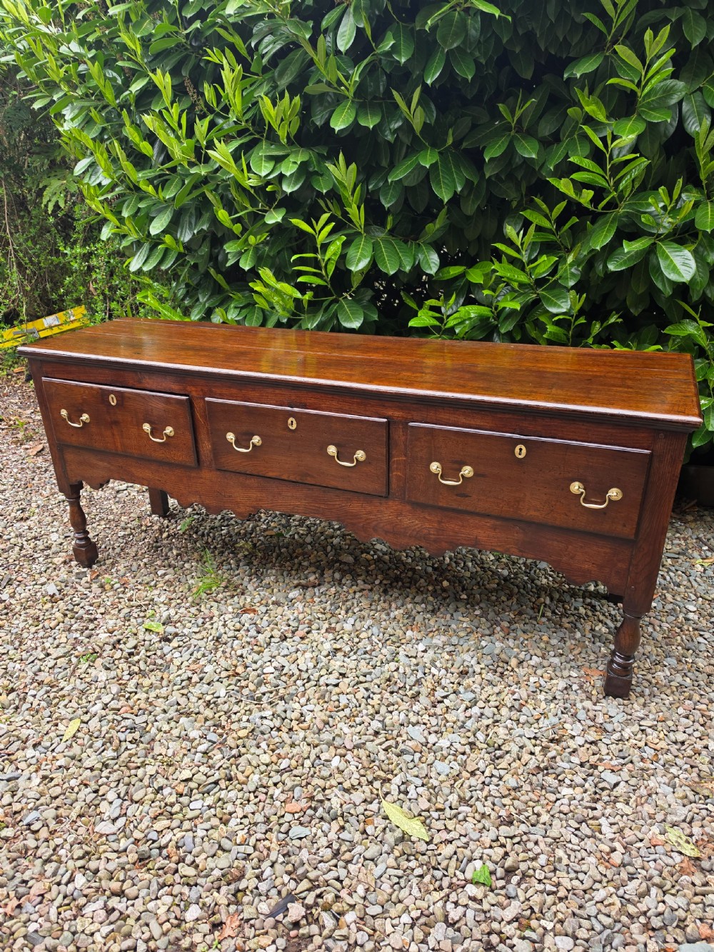 mid 18thc oak dresser server base c1750