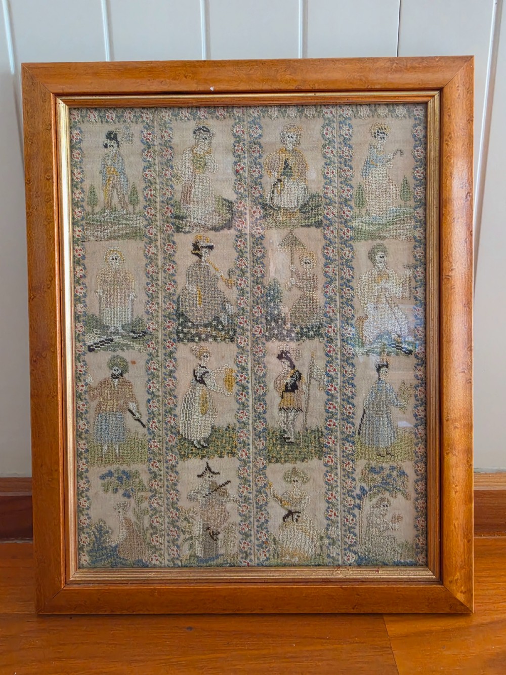 silk floss rare georgian sampler