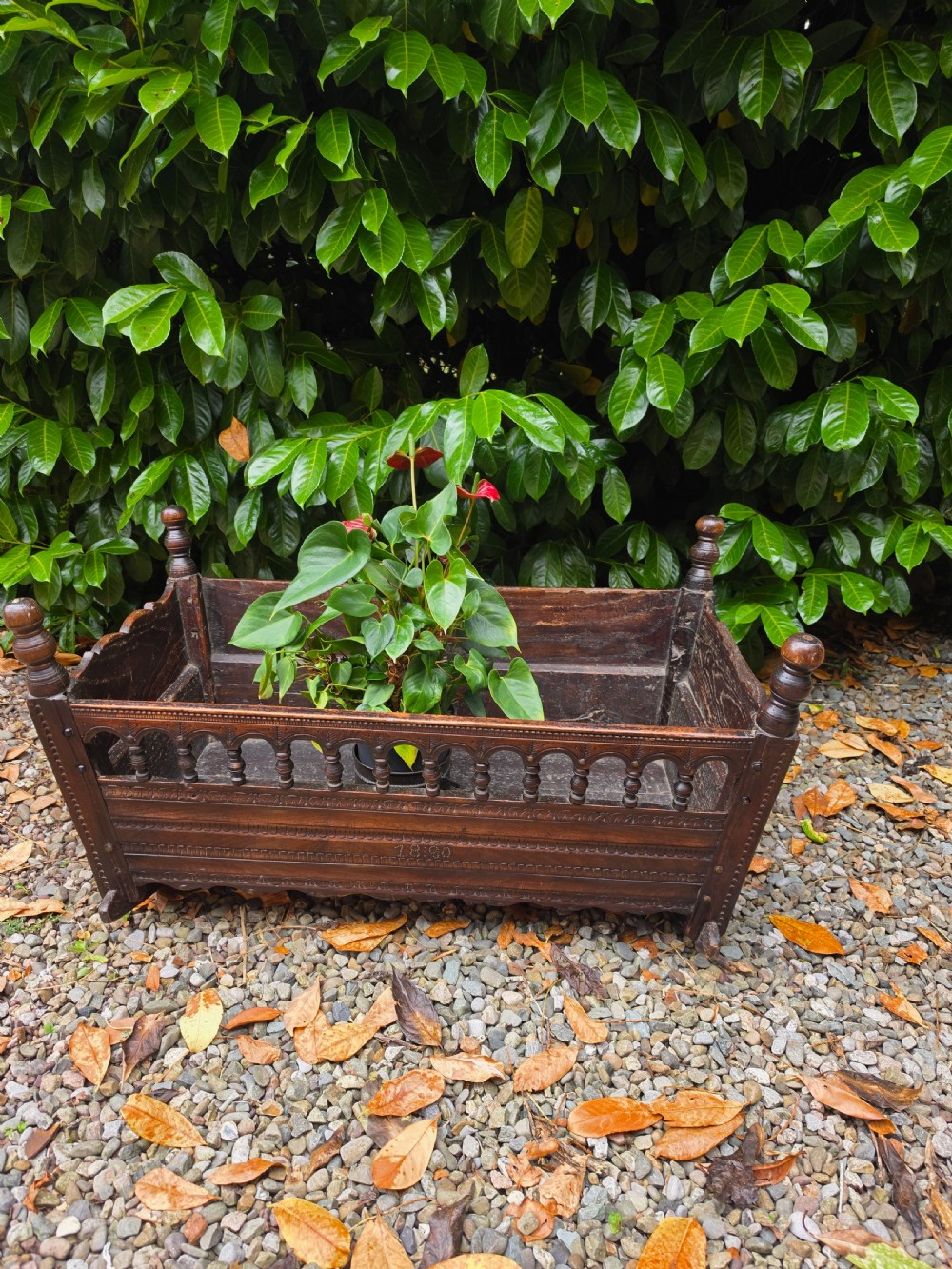unusual charles the second oak and fruitwood cradle
