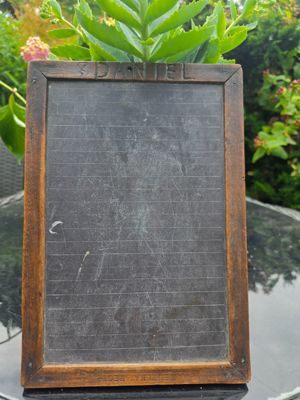 antique welsh 19thc slate childs school board