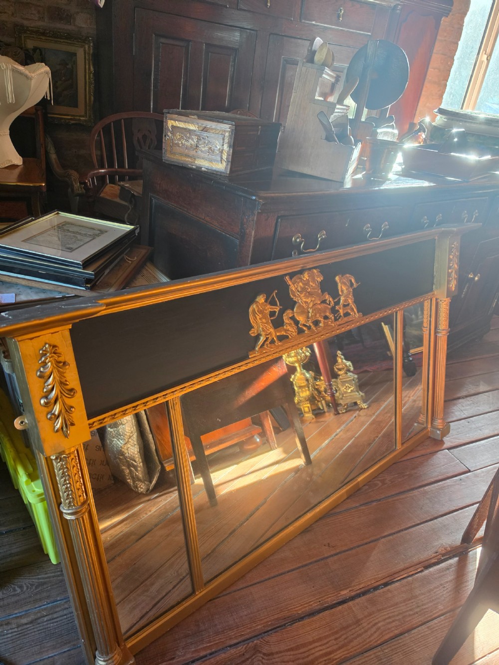 superb 19thc gilt overmantel of country house size